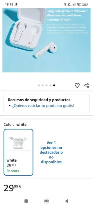 Cascos Inalámbricos Haylou Blancos