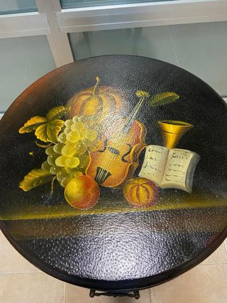 Cajonera auxiliar de madera pintada