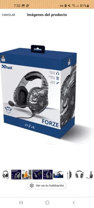 Auriculares Gaming Trust Forze PS4/PS5 Camuflaje