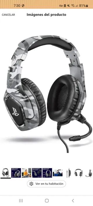 Auriculares Gaming Trust Forze PS4/PS5 Camuflaje