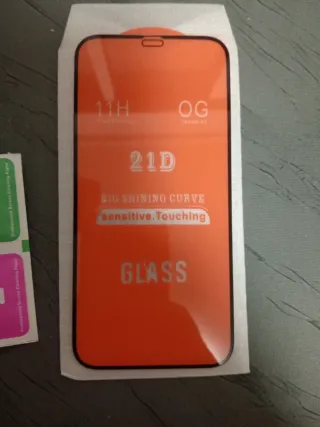 Protezione schermo in vetro temperato per iPhone 12/12 Pro 6.1 Nero