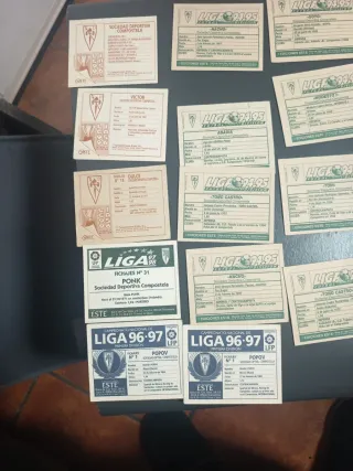 Cromos antiguos fútbol SD Compostela