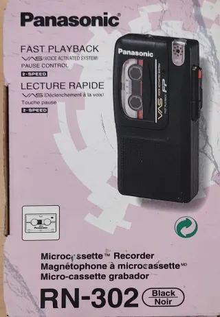Registratore Microcassette Panasonic RN-302 Nero