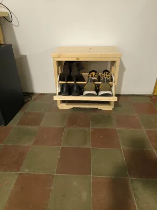 Banco zapatero de madera