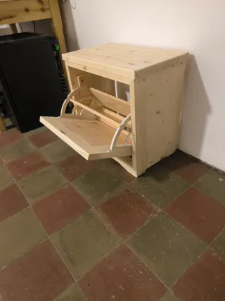 Banco zapatero de madera