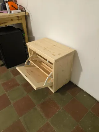 Banco zapatero de madera