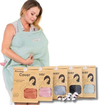 Bisoo Grembiule per Allattamento 100% Muselina - Sciarpa