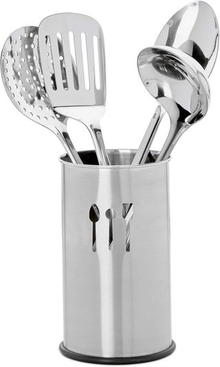 Set di Utensili da Cucina in Acciaio Inox, 5 Pezzi - Relaxdays