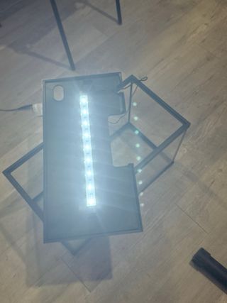 Pecera 38L Negra/Transparente con efecto cascada