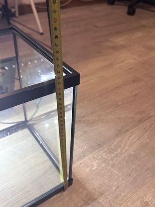 Pecera 38L Negra/Transparente con efecto cascada