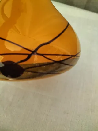 Vaso Murano Vetro Arancio