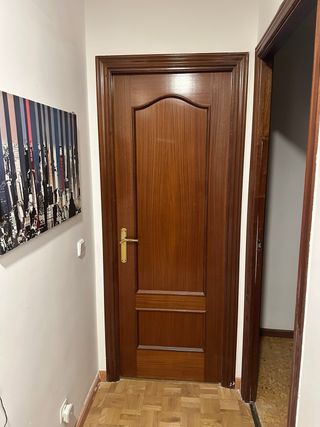Puerta madera maciza caoba