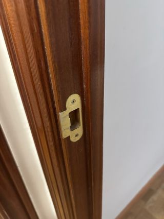 Puerta madera maciza caoba