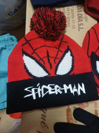Conjunto Spiderman Gorro y Guantes Niño