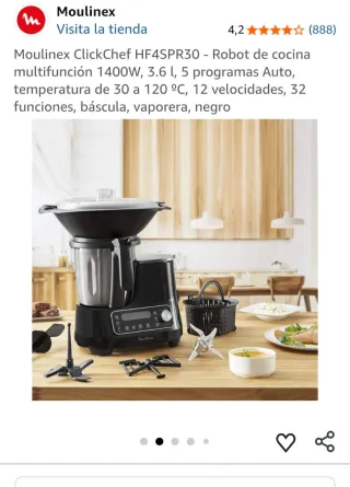 Robot de cocina Moulinex ClickChef HF4SPR30