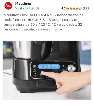 Robot de cocina Moulinex ClickChef HF4SPR30