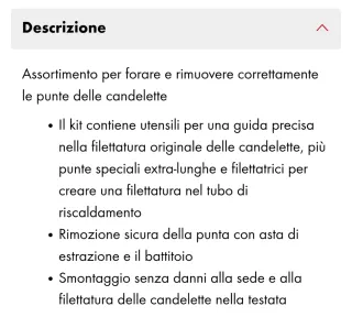 Kit estrazione punte candelette Wurth