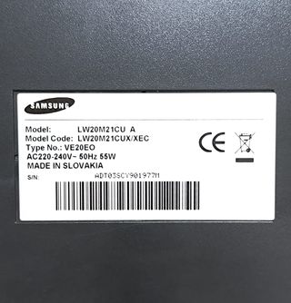 TV Samsung 20" con Mando Original