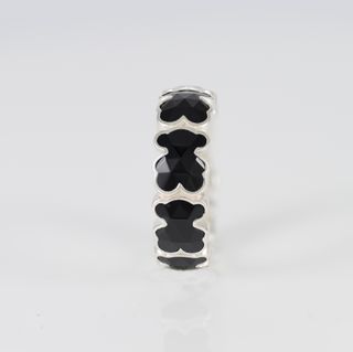 Anillo Tous Plata 925 Osos Ónix Icon Color