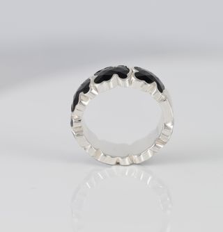 Anillo Tous Plata 925 Osos Ónix Icon Color