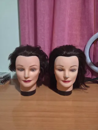 Maniquí Peluquería Muñeca Beige/Negro