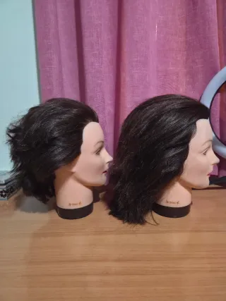 Maniquí Peluquería Muñeca Beige/Negro