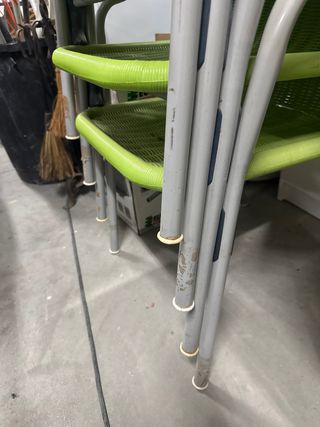 Conjunto Sillas Jardín Metal/Plástico Verde