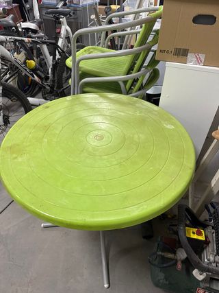 Conjunto Sillas Jardín Metal/Plástico Verde