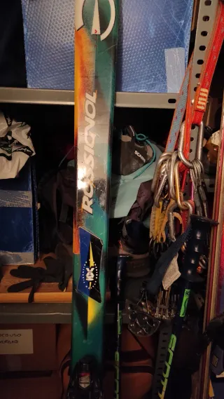 Lote 4 pares esquís vintage