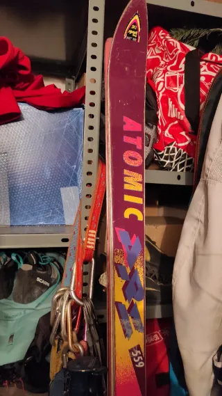 Lote 4 pares esquís vintage