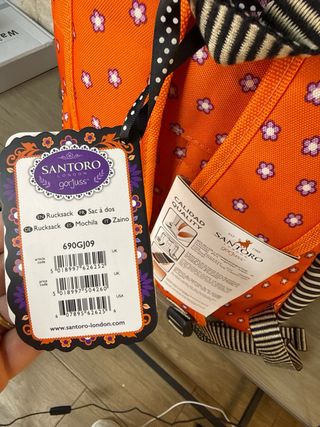 Mochila Santoro Gorjuss Naranja y Morado