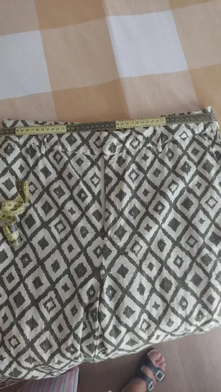 Pantalón ancho estampado mujer