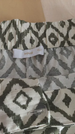 Pantalón ancho estampado mujer