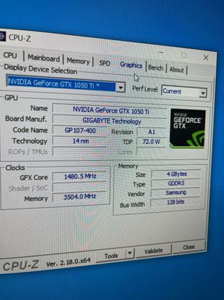 Tarjeta Gráfica Nvidia gtx 1050ti