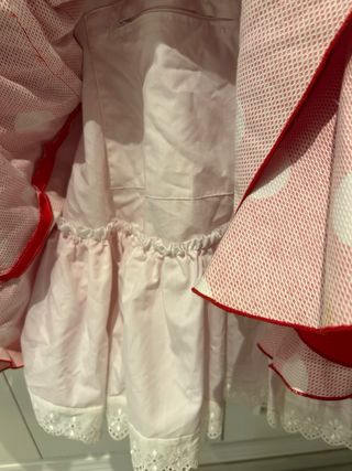 Vestido Flamenca Rojo Lunares Blancos