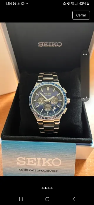 Seiko Astron GPS Solar Esfera Azul.