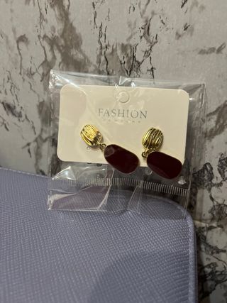 Orecchini donna oro e rossi