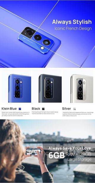 WIKO 10 4G Smartphone Android 12 4GB RAM 128GB ROM ,Teléfonos móviles, plata NUEVO