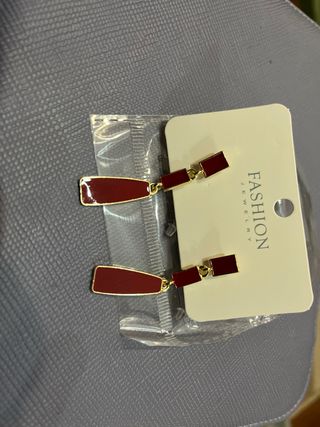 Orecchini donna oro e rossi