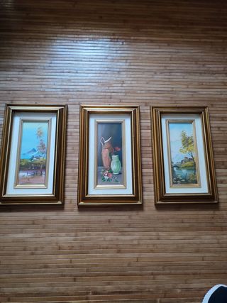 Tris quadri di tela se