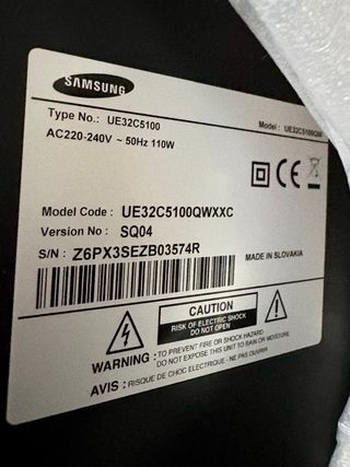 TV Samsung 37 + Soporte Pared.