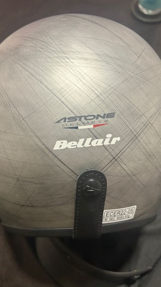 Casco Vintage Moto Astone Bellair  Plata