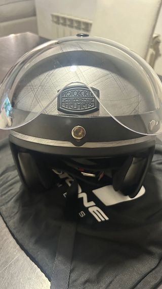 Casco Vintage Moto Astone Bellair  Plata