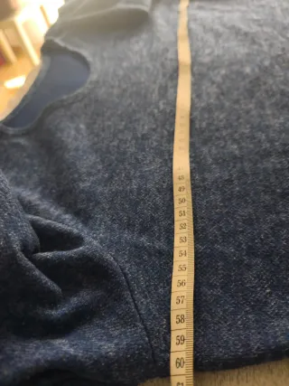 Camiseta azul mujer manga acampanada