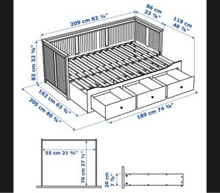 Cama Diván Madera ikea y colchón