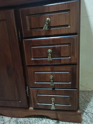 Mueble de baño madera y cerámica