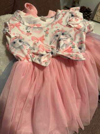 Vestido bebé 9-12 meses arcoíris