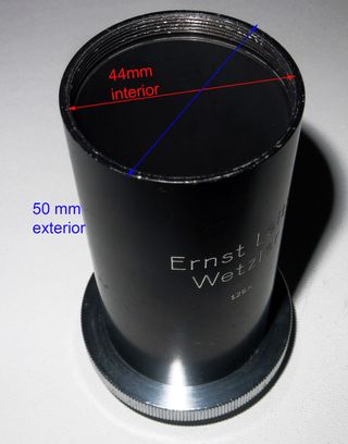 Fototubo Leitz Wetzlar 1.25x microscopio