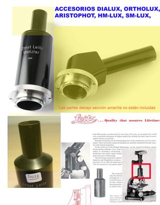 Fototubo Leitz Wetzlar 1.25x microscopio