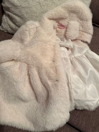 Chaqueta bebé invierno rosa forro polar